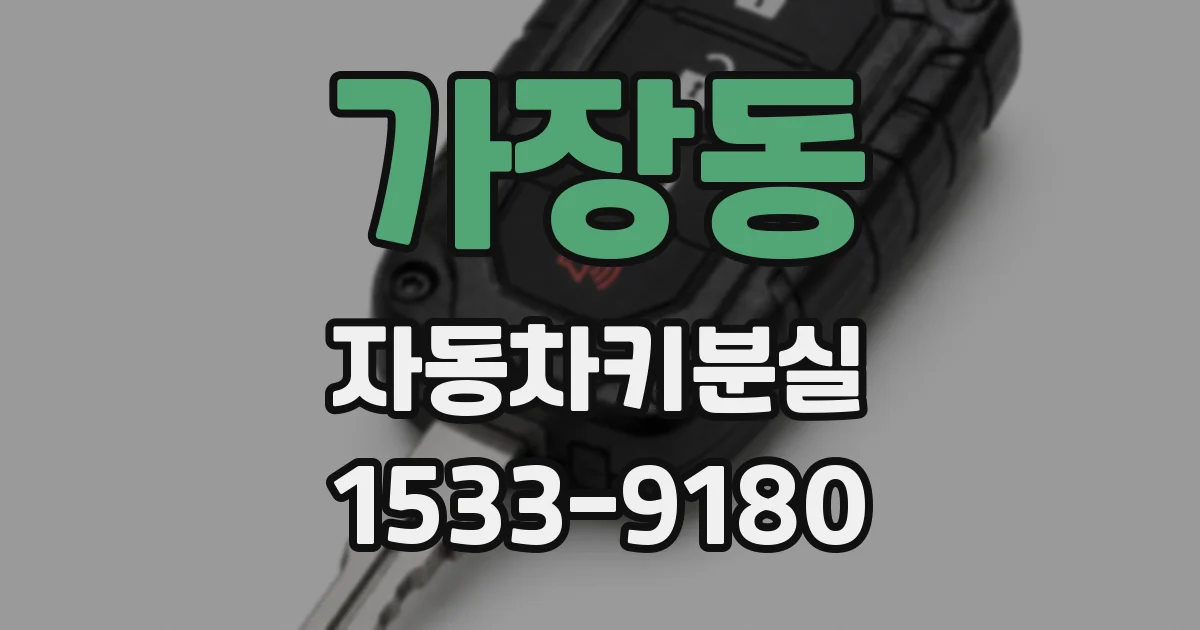 가장동 자동차키분실