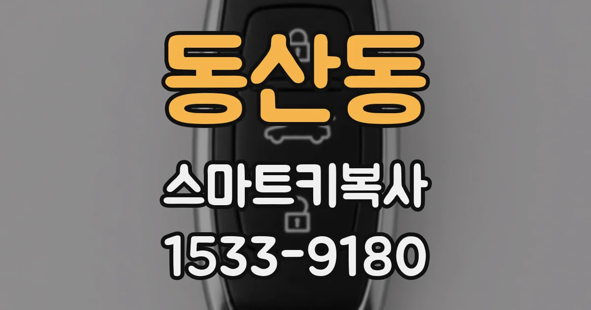 동산동 스마트키복사