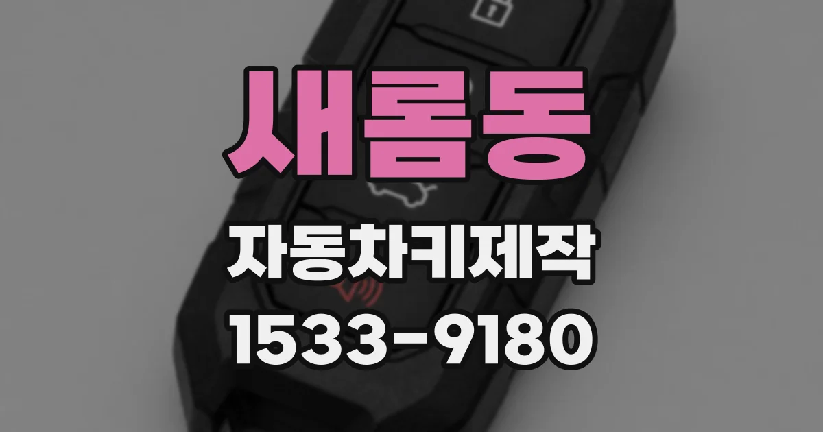 새롬동 자동차키제작