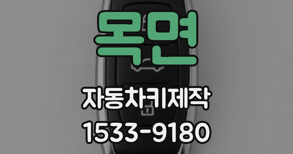 목면 자동차키제작