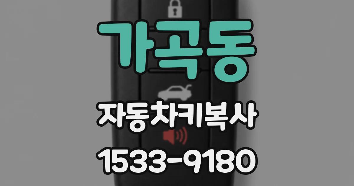 가곡동 자동차키복사