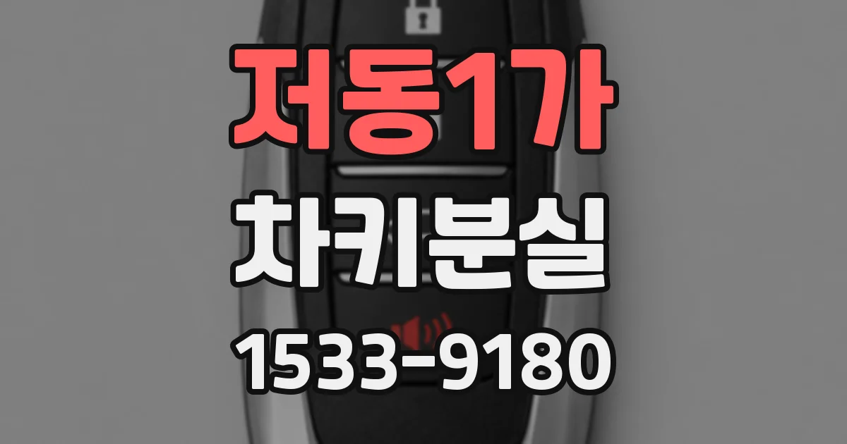 저동1가 차키분실
