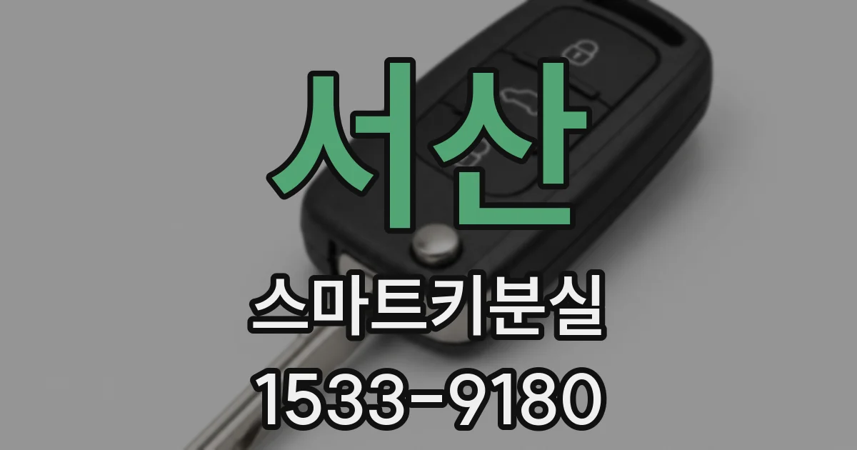 서산 스마트키분실