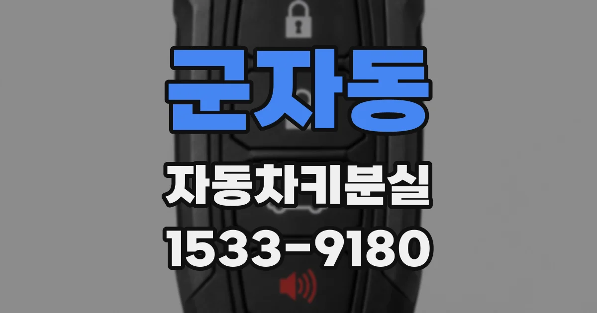 군자동 자동차키분실