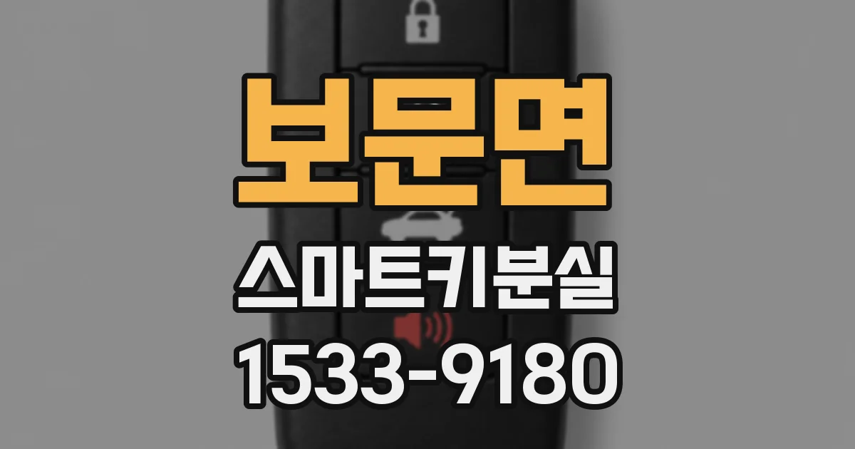 보문면 스마트키분실
