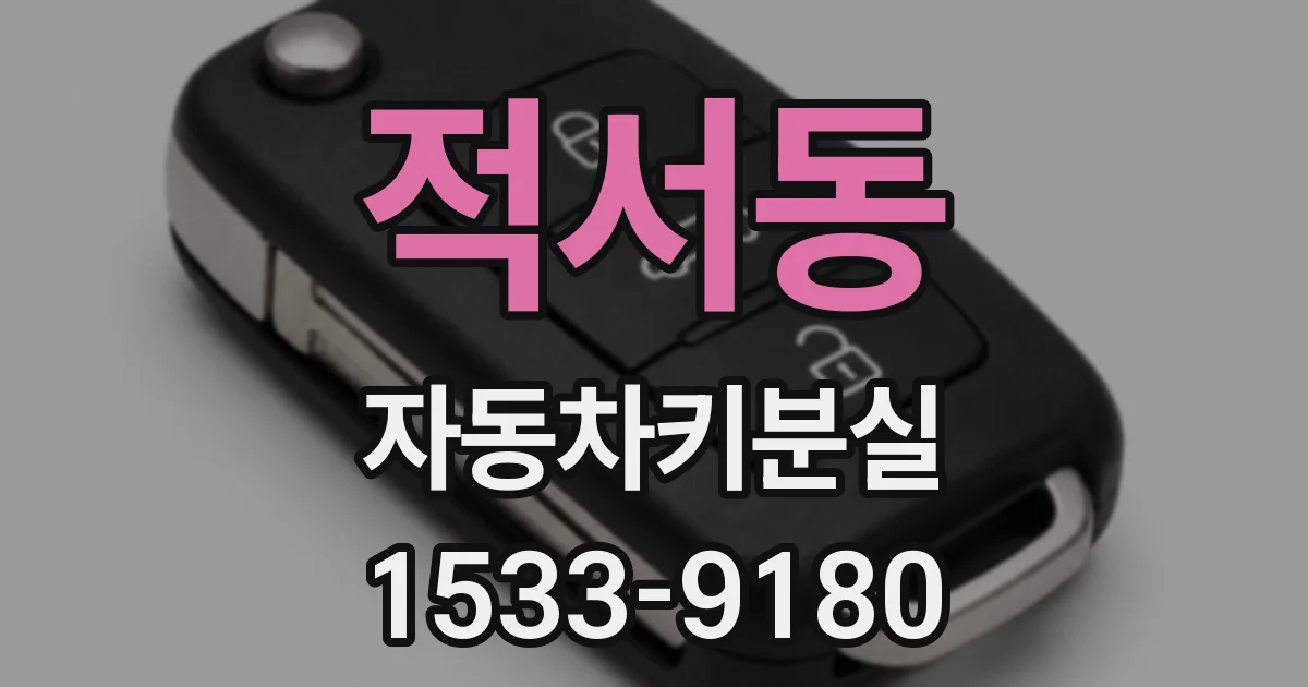 적서동 자동차키분실