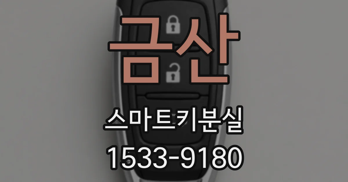 금산 스마트키분실