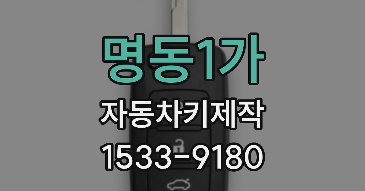 명동1가 자동차키제작