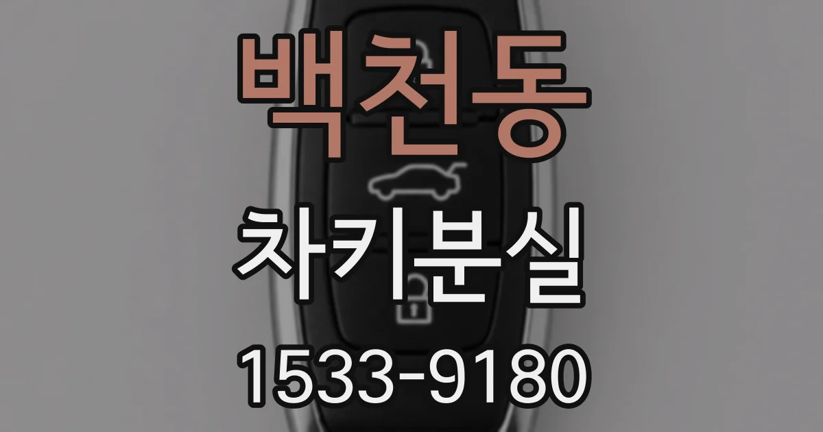 백천동 차키분실