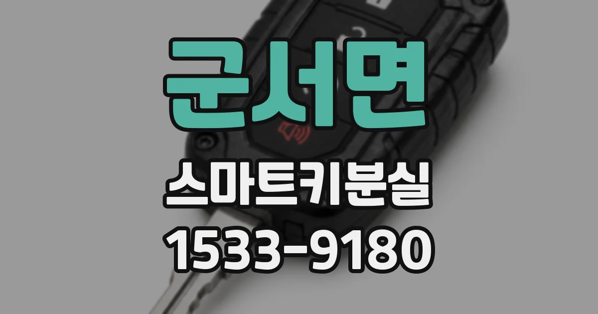 군서면 스마트키분실