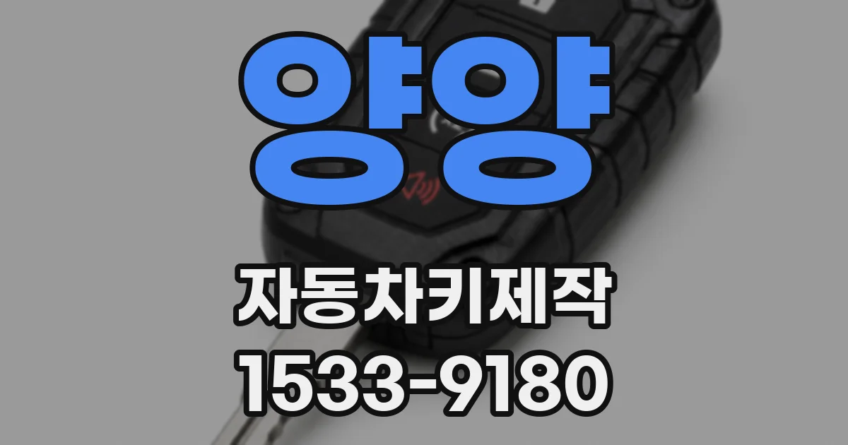양양 자동차키제작