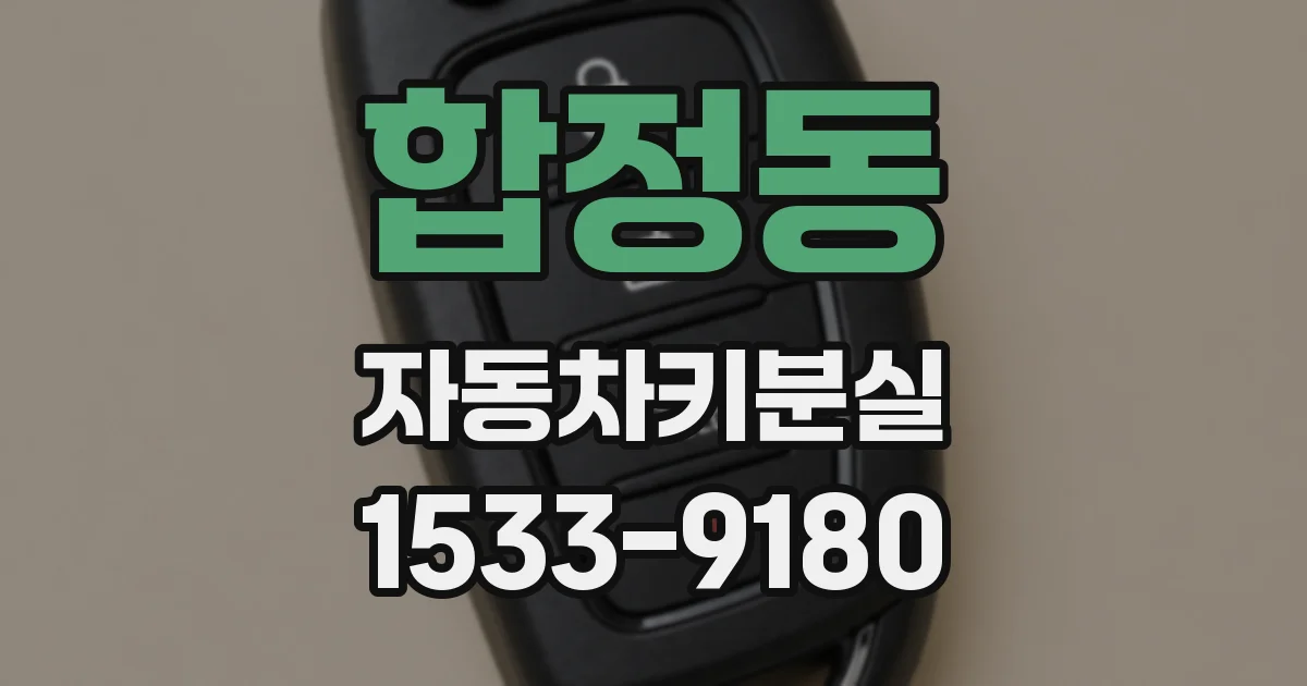 합정동 자동차키분실