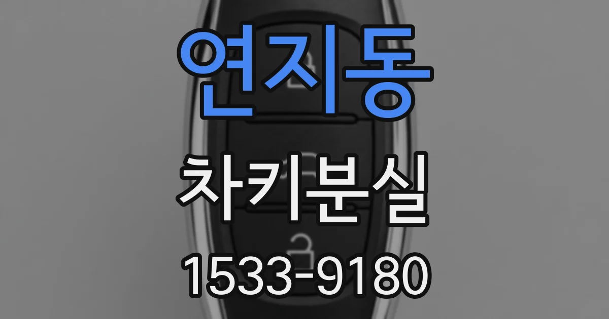 연지동 차키분실