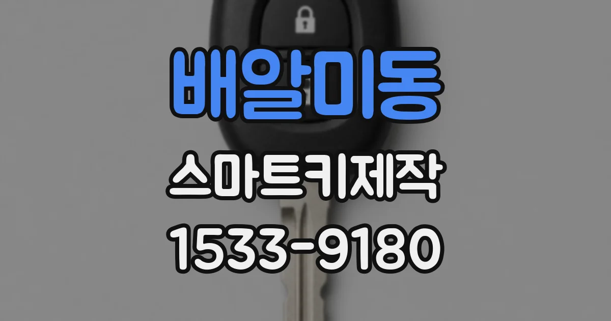 배알미동 스마트키제작