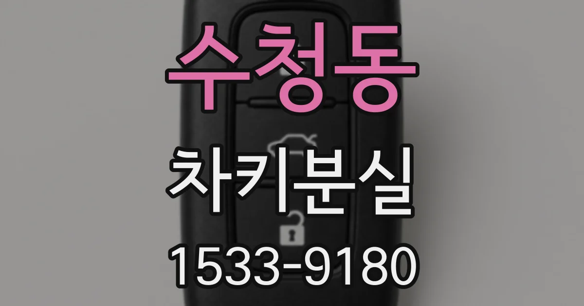 수청동 차키분실