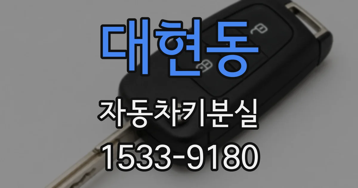 대현동 자동차키분실