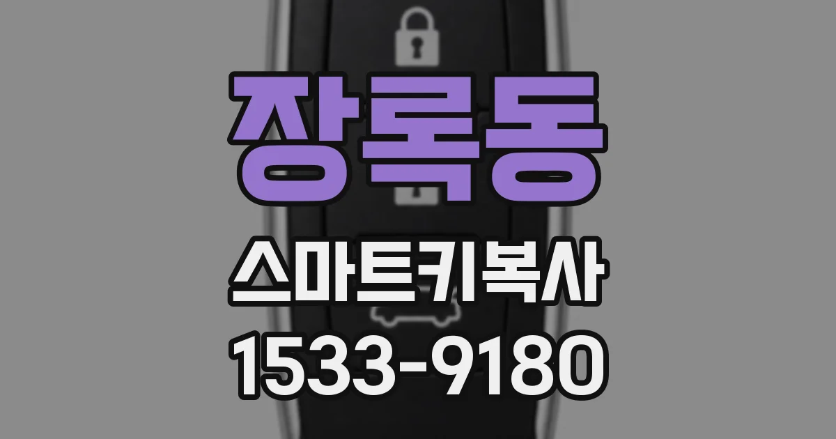장록동 스마트키복사