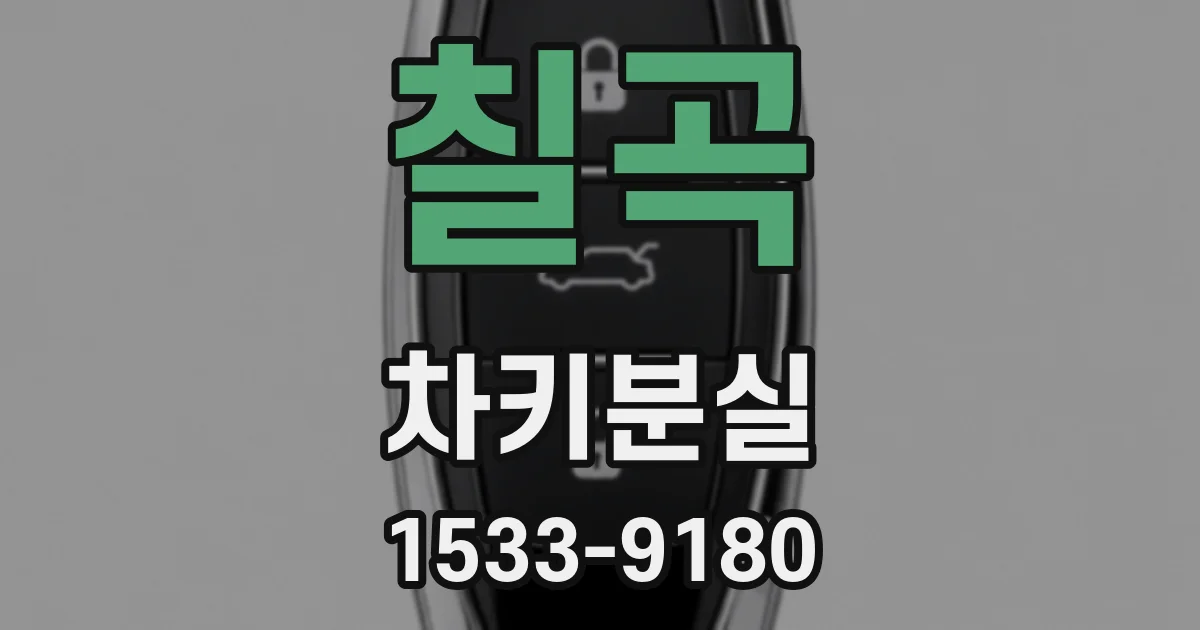 칠곡 차키분실