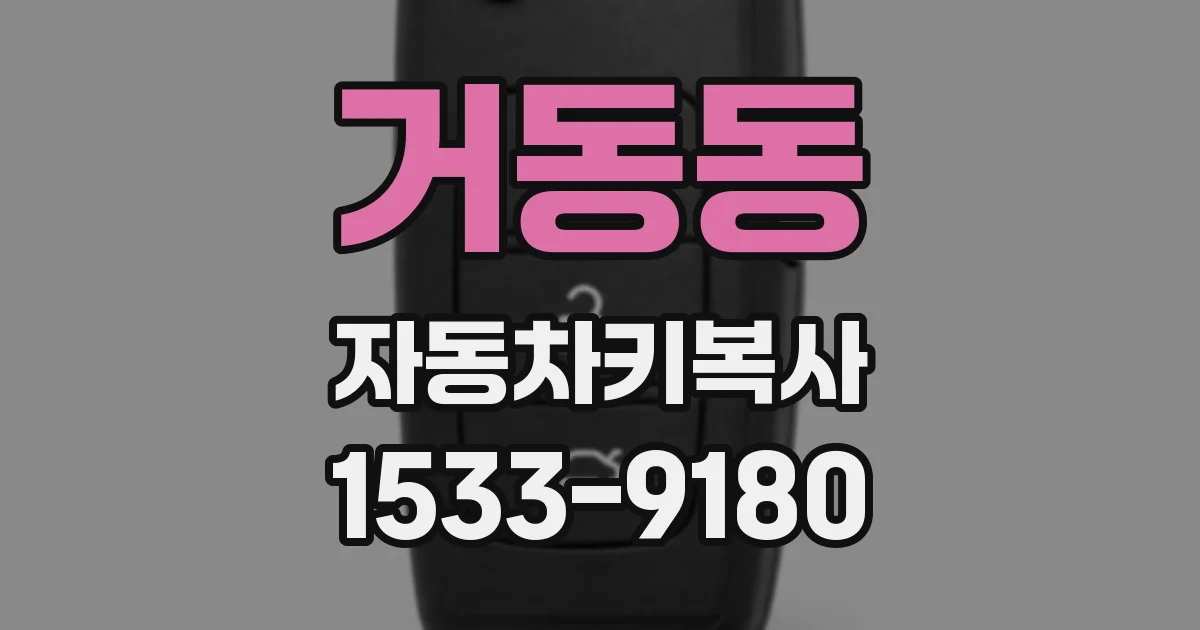 거동동 자동차키복사