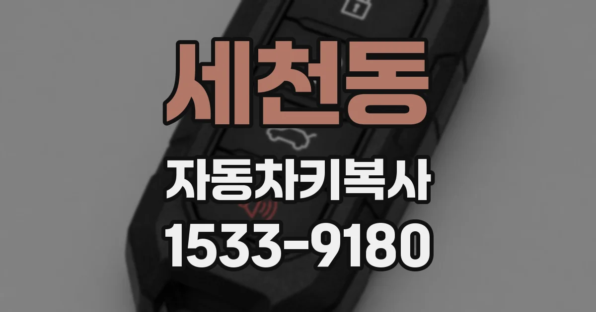세천동 자동차키복사