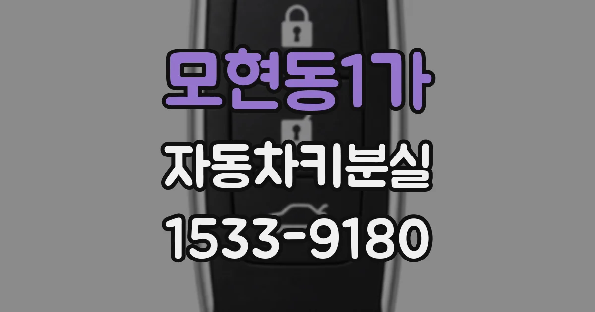 모현동1가 자동차키분실