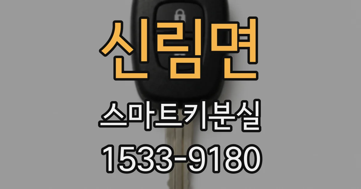 신림면 스마트키분실