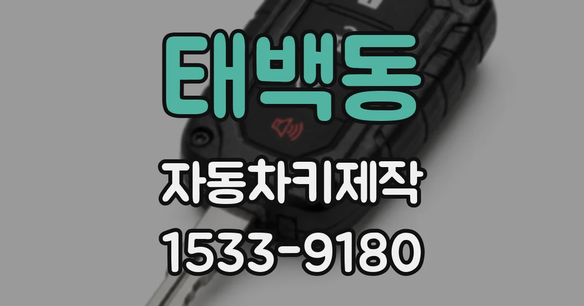 태백동 자동차키제작