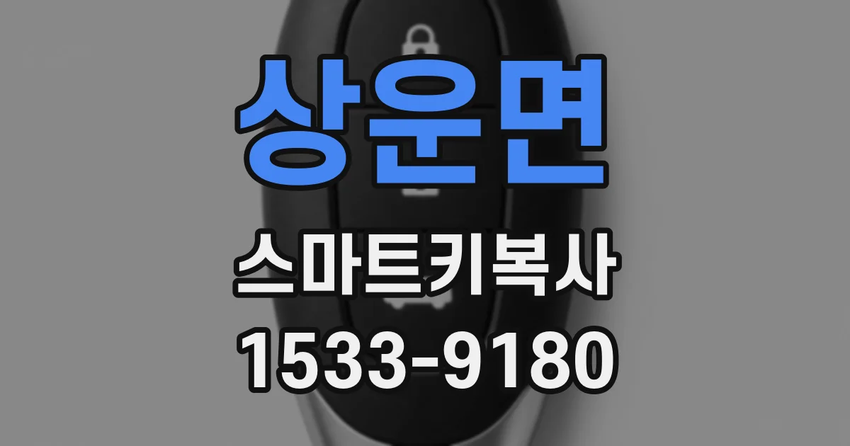 상운면 스마트키복사