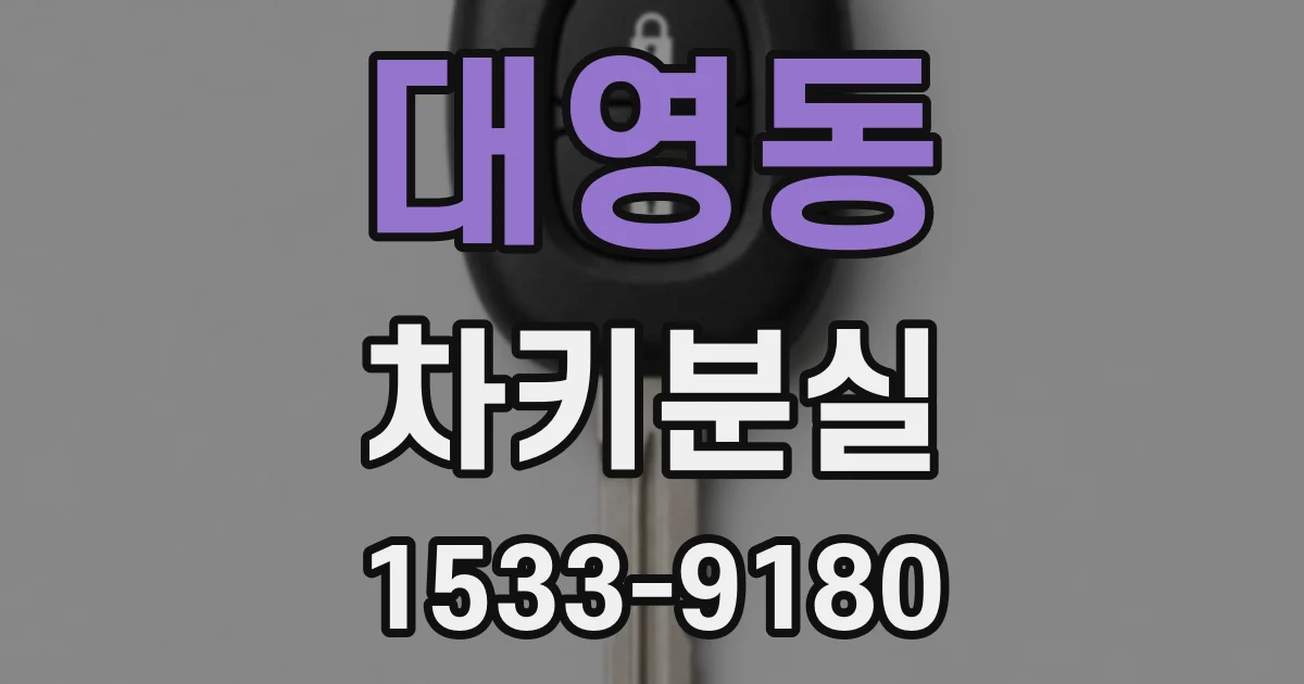 대영동 차키분실