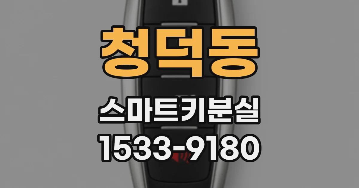 청덕동 스마트키분실