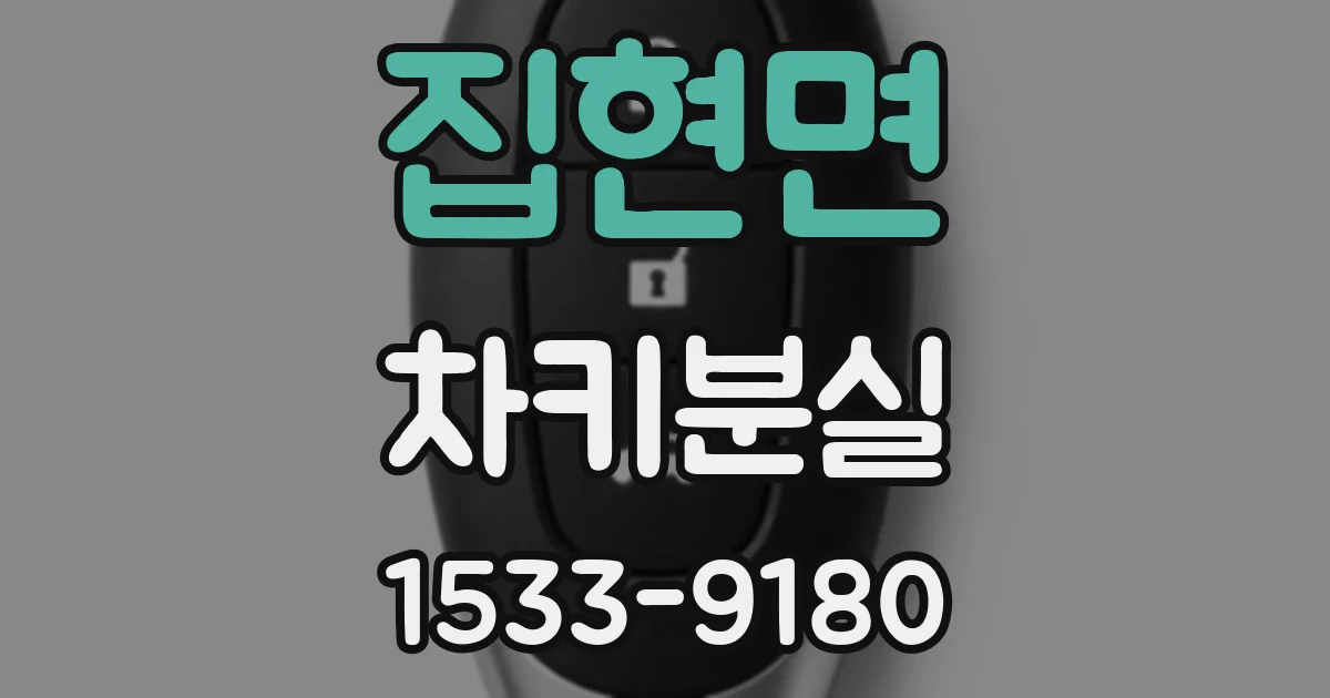 집현면 차키분실