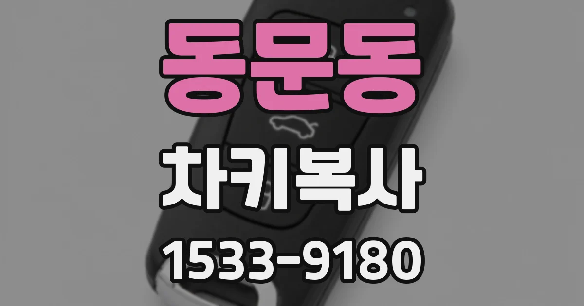 동문동 차키복사