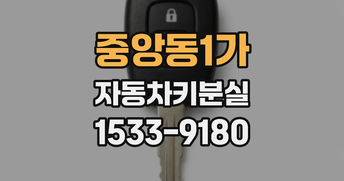 중앙동1가 자동차키분실