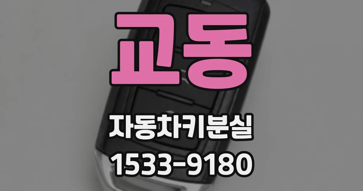 교동 자동차키분실