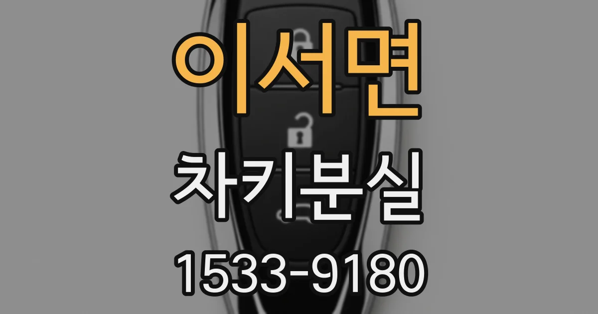 이서면 차키분실