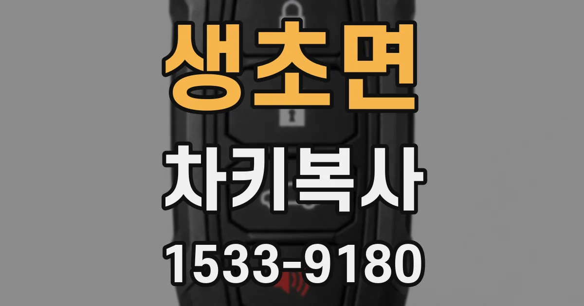 생초면 차키복사