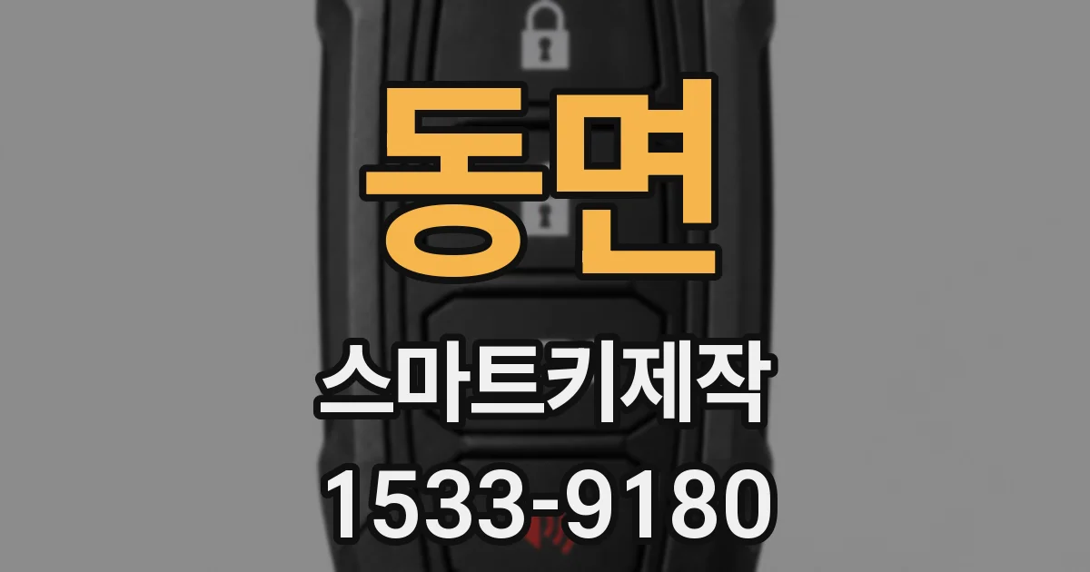 동면 스마트키제작