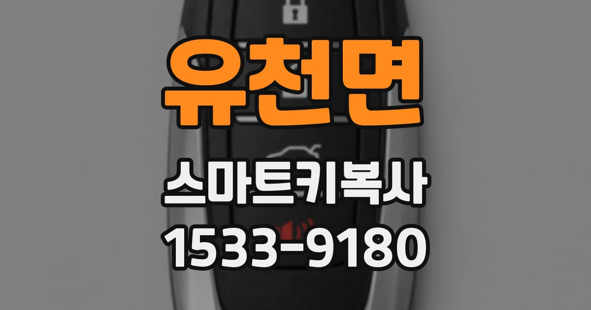 유천면 스마트키복사