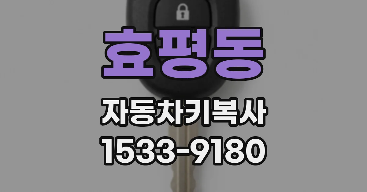 효평동 자동차키복사