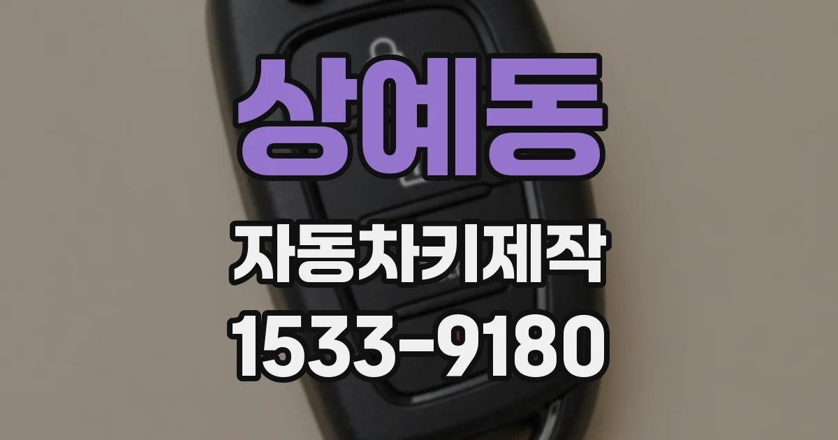 상예동 자동차키제작