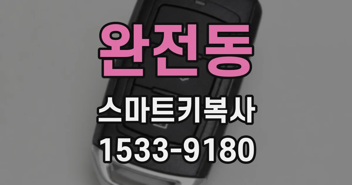 완전동 스마트키복사