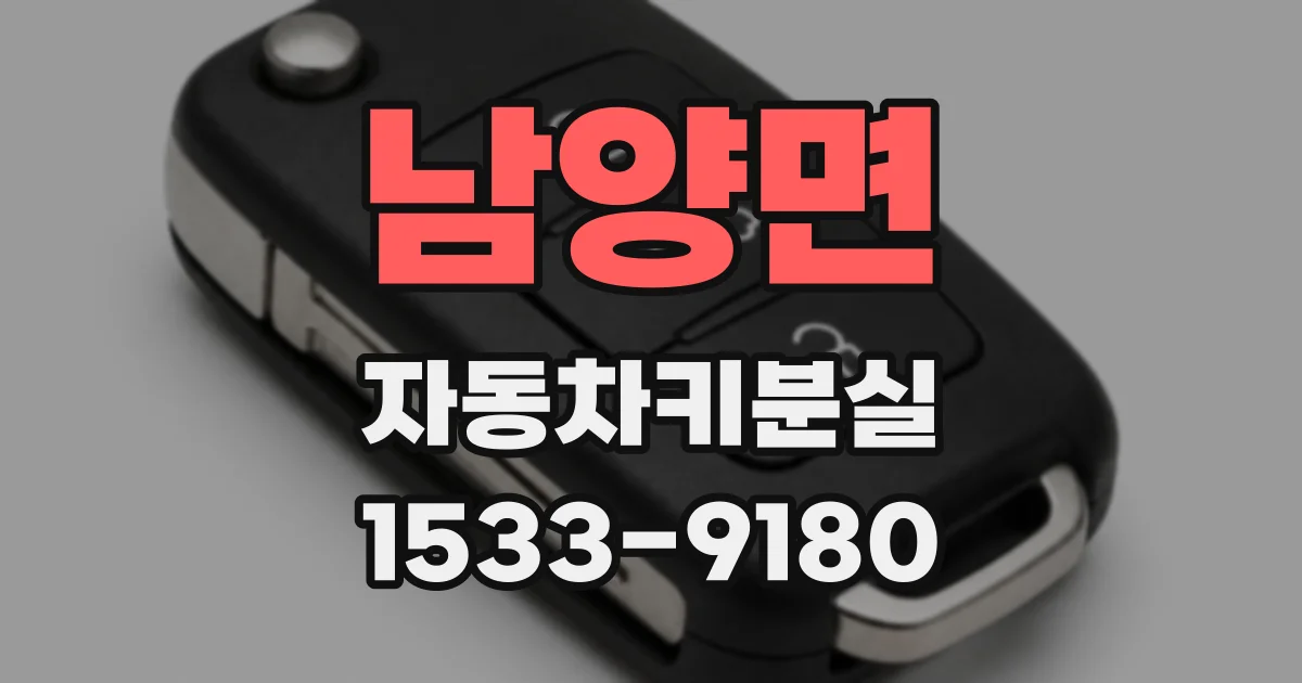 남양면 자동차키분실