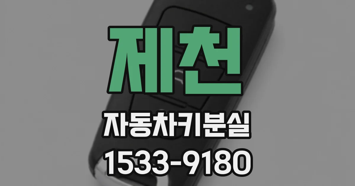 제천 자동차키분실