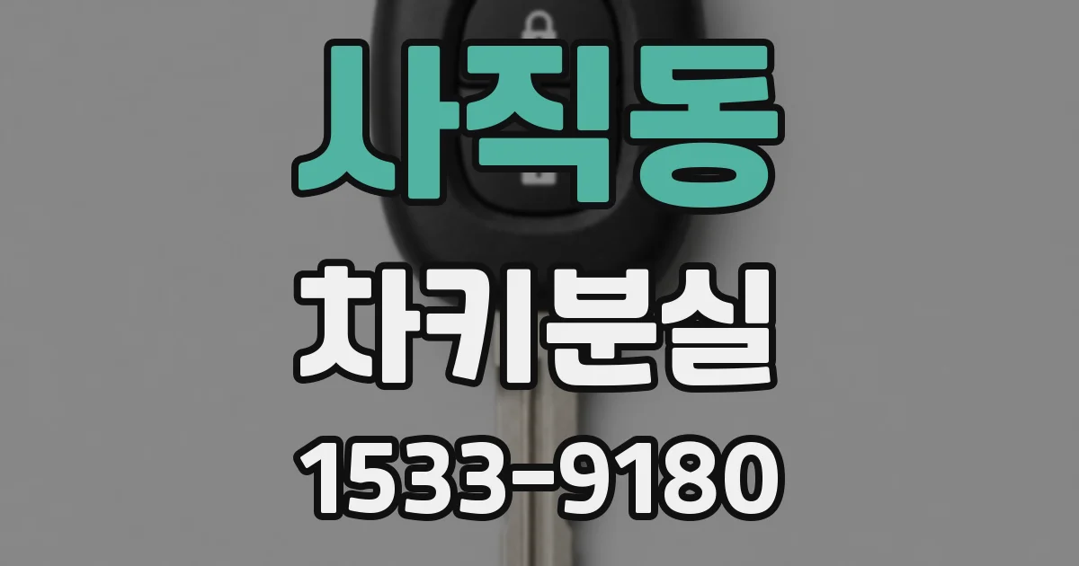 사직동 차키분실