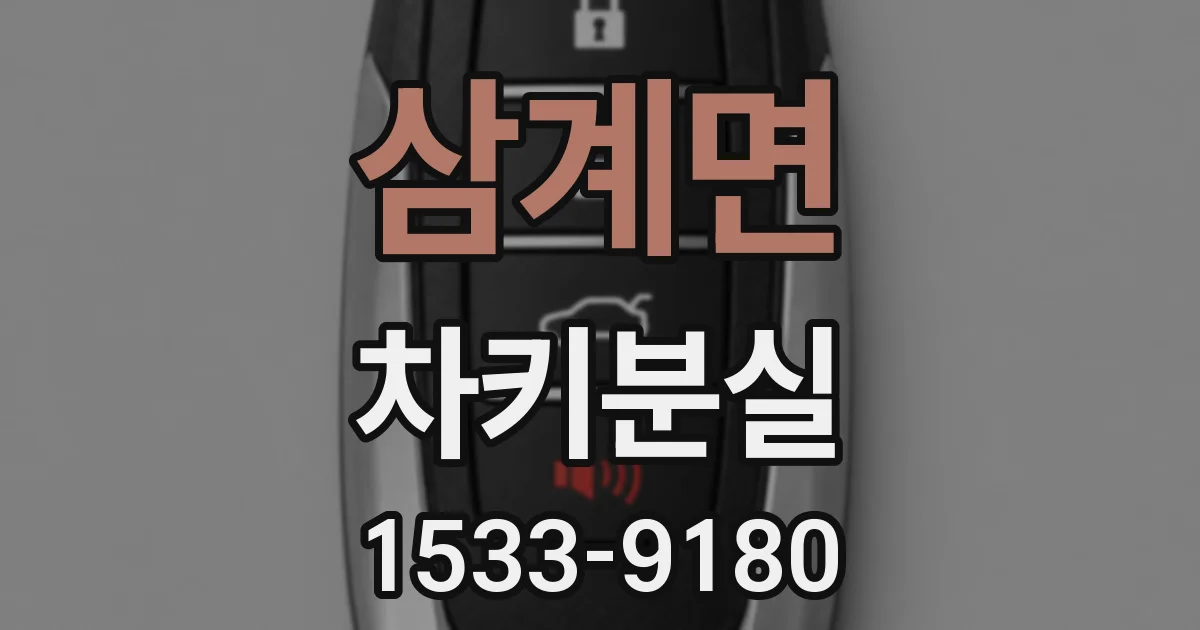 삼계면 차키분실