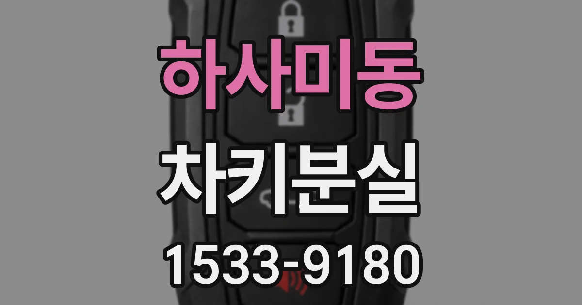 하사미동 차키분실