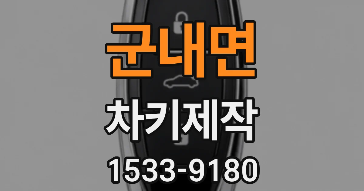 군내면 차키제작