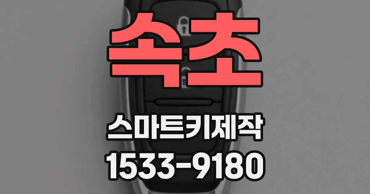 속초 스마트키제작
