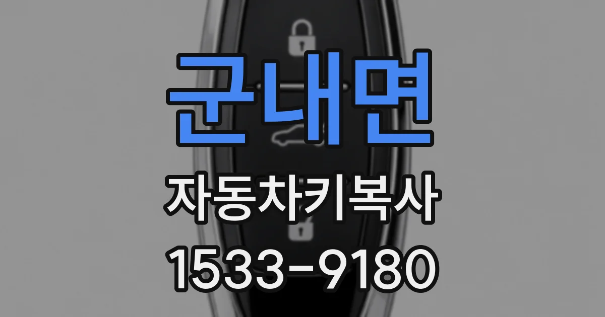 군내면 자동차키복사