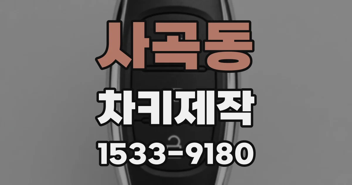 사곡동 차키제작